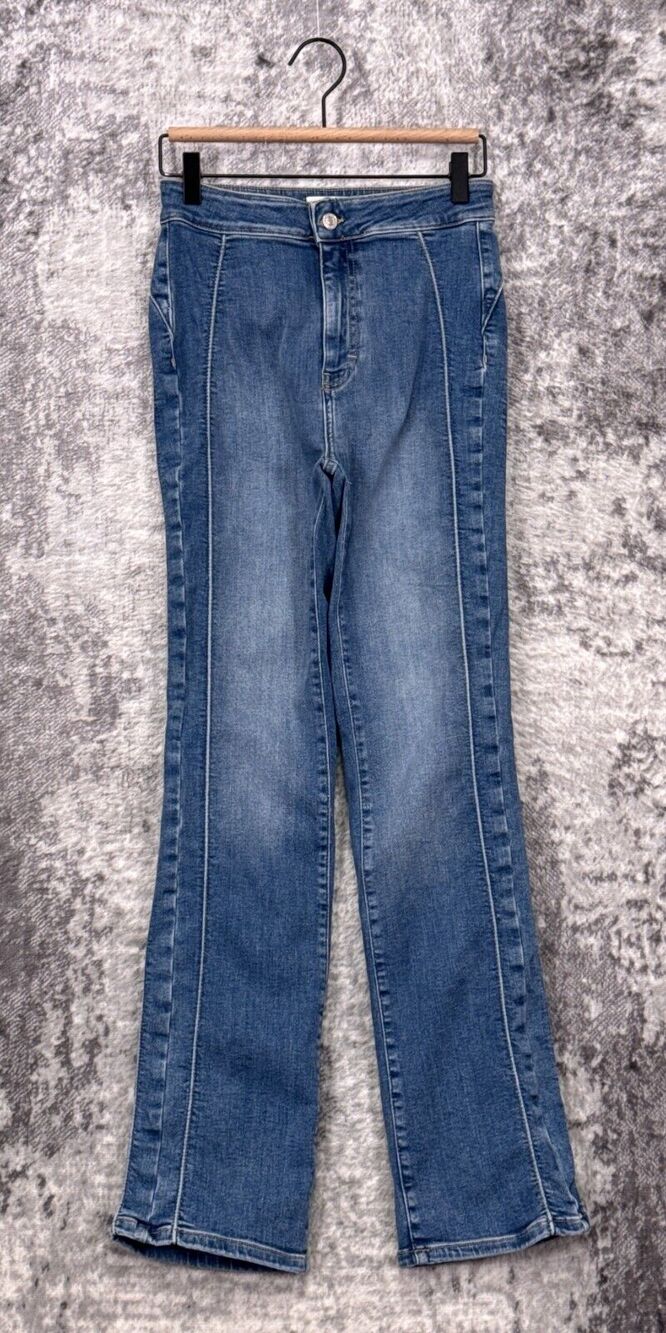 Free People Jeans 27 Womens High Rise Seamed Straight Leg Denim